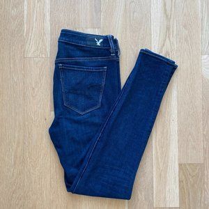 American Eagle Hi Rise Jeggings Dark Wash